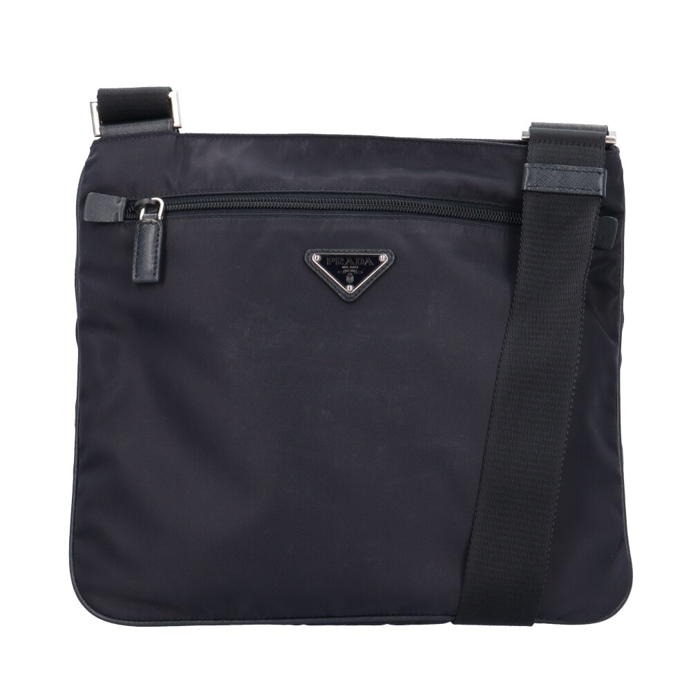 プラダ ショルダーバッグ ナイロン VA0563 ネイビー ユニセックス PRADA 中古