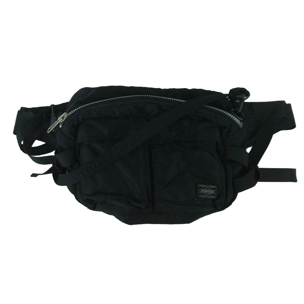 PORTER ポーター TANKER タンカー 2WAY ウエストバッグ ショルダーバッグ ブラック系【中古】