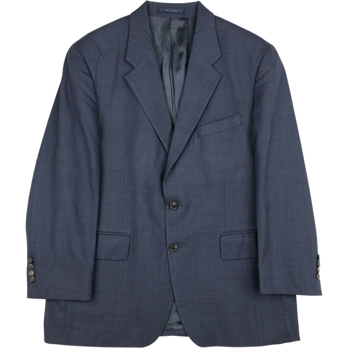 古着 ラルフローレン Ralph Lauren CHAPS チャップス チェック柄 ウールテーラードジャケット カナダ製 メンズL相当/eaa643385