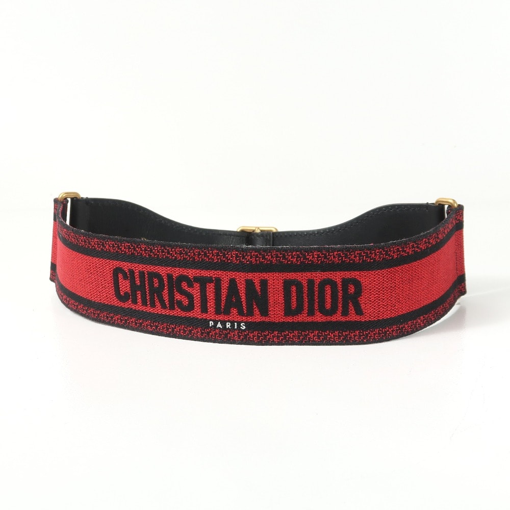 ■美品■Christian Dior クリスチャンディオール ベルト サイズ75 ロゴ刺繍 ブランド古着【中古】20260423/RA8814