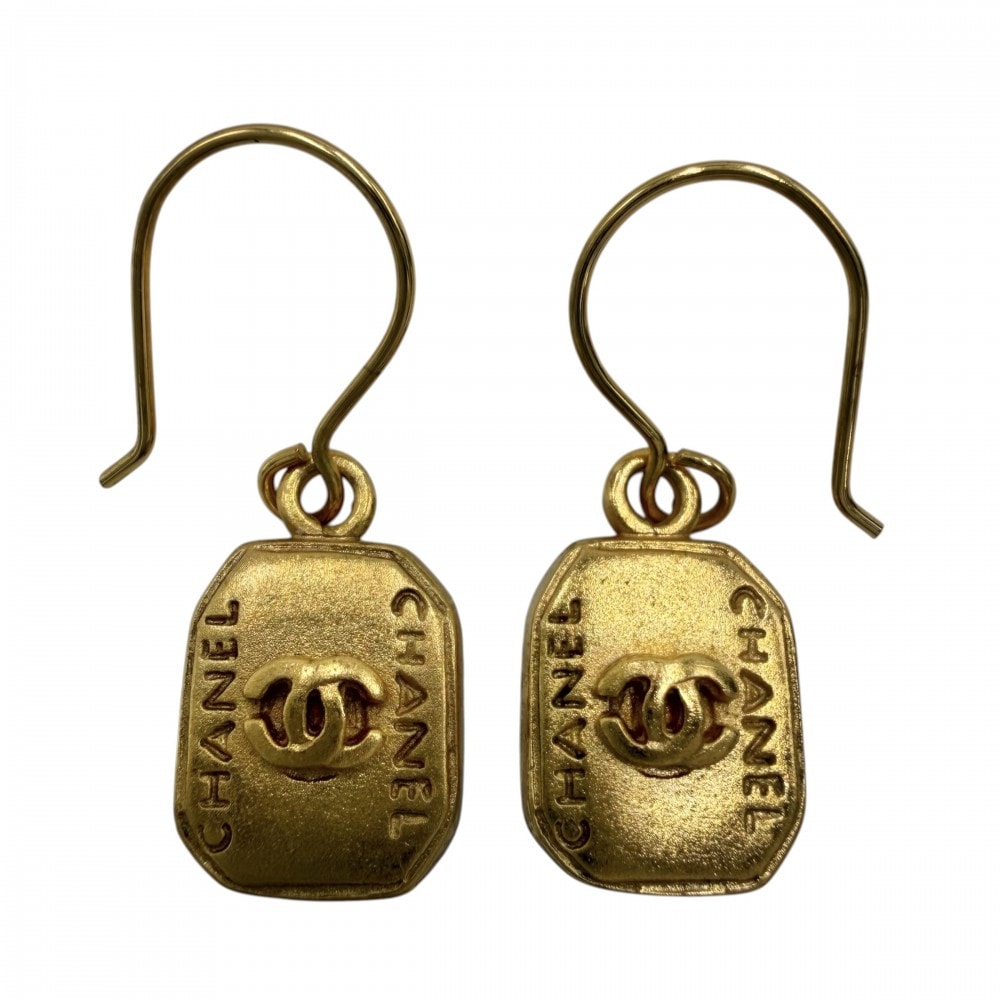 CHANEL シャネル ピアス ココマーク スイング スクエア アクセサリー GP    99A ゴールド レディース 約4.4g 1999年【中古品】