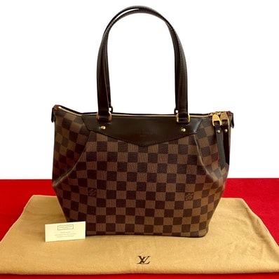 LOUIS VUITTON ルイヴィトン ウェストミンスター PM ダミエ レザー PVC ハンドバッグ ブラウン
96143