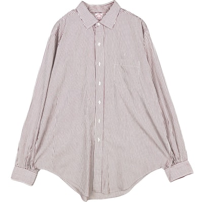 古着 ブルックスブラザーズ Brooks Brothers Est.1818 長袖 コットンストライプシャツ USA製 メンズXL相当/eaa673048