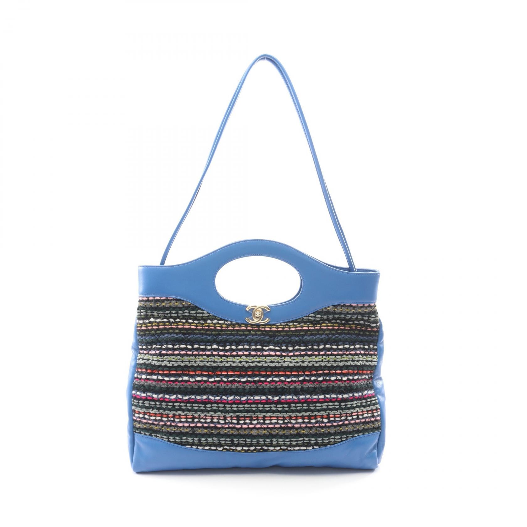 シャネル CHANEL シャネル31 マトラッセ 2WAY ショルダーバッグ バッグ ラムスキン(羊革) ファブリック レディース ブルー系 / マルチカラー 【中古】