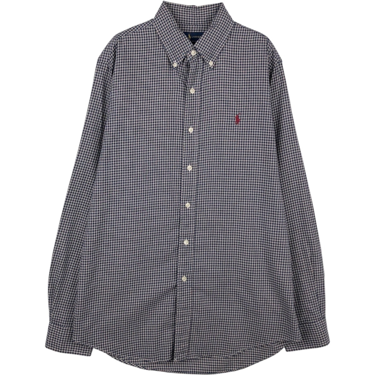 古着 ラルフローレン Ralph Lauren RALPH LAUREN CUSTOM FIT 長袖 ボタンダウンチェックシャツ メンズM相当/eaa652086