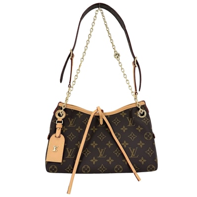 LOUIS VUITTON ルイヴィトン ショルダーバッグ キャリーオール BB チェーン 肩掛け 斜め掛け M13014 モノグラムキャンバス ブラウン 茶 ゴールド金具 レディース 美品【中古品】