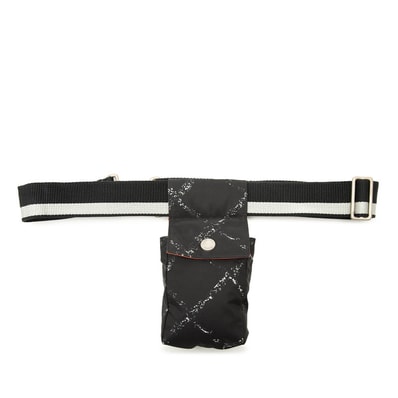シャネル トラベルライン ウエストバッグ ウエストポーチ ブラック ナイロン レディース CHANEL 【中古】