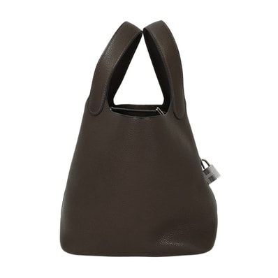 HERMES エルメス ハンドバッグ ピコタンロック 18 PM エベンヌ (エベーヌ) バレニアフォーブル シルバー金具 G刻印 新品