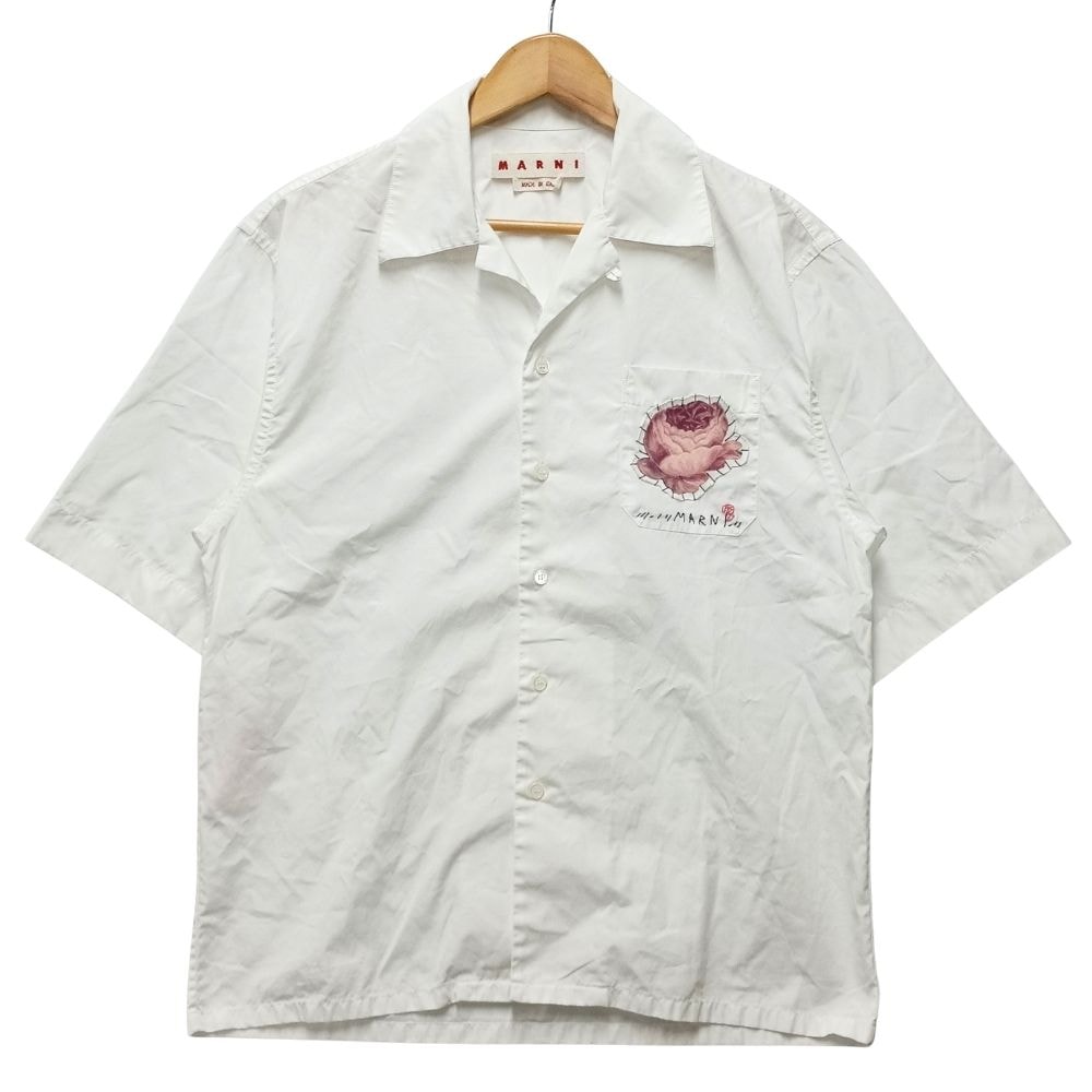 MARNI マルニ 品番 CUMU0213SX オーガニックコットンポプリン ボーリングシャツ 半袖 41430