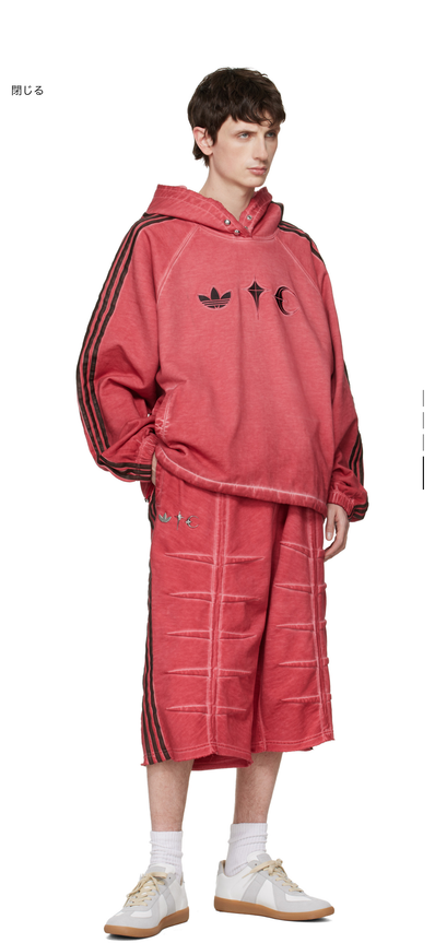 adidas x Thug Club Sweat Shorts "Power Red"