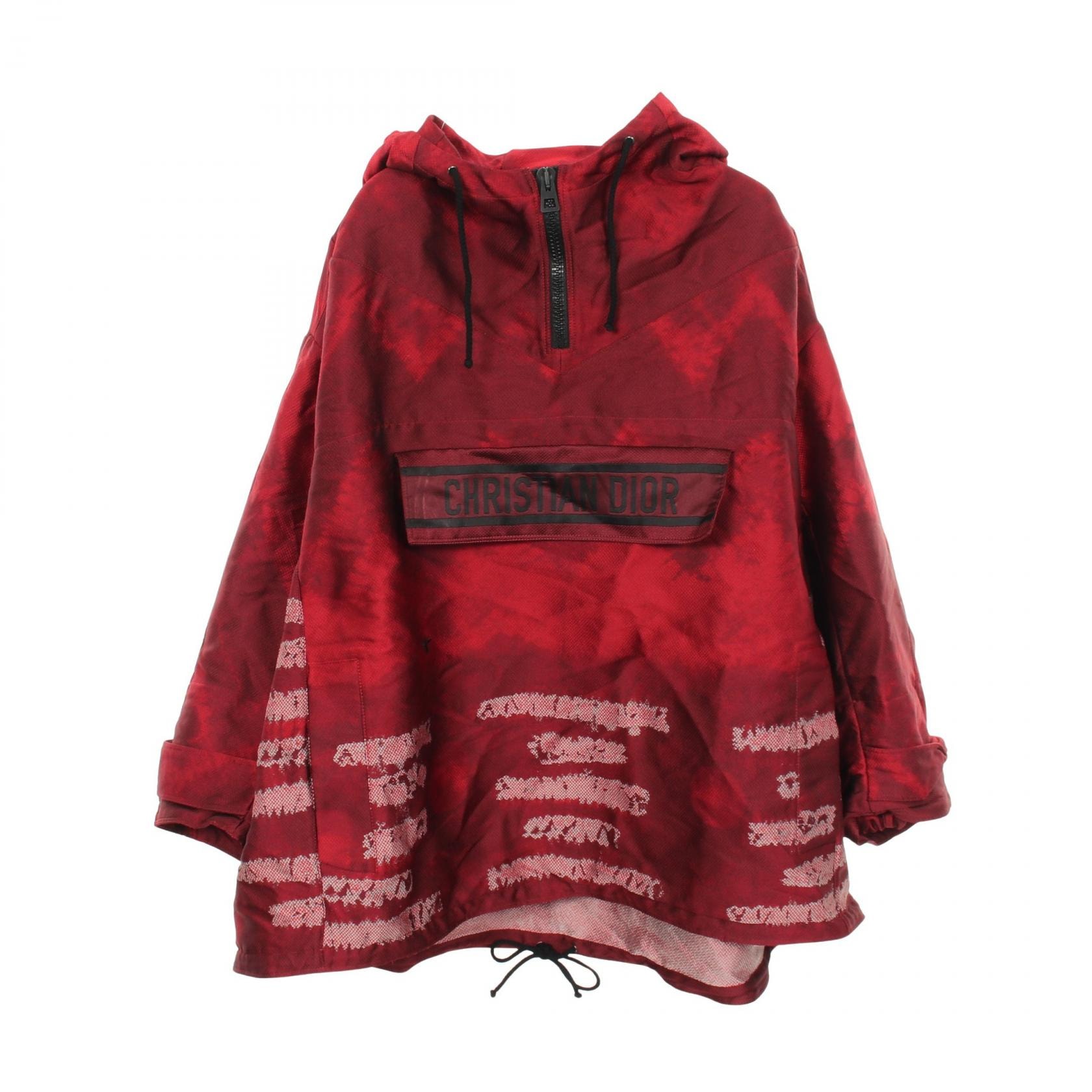 ディオール Dior BEE刺繍 マウンテンパーカー 衣料品 アウター ポリエステル メンズ レッド系 0A7C10A2200 【中古】