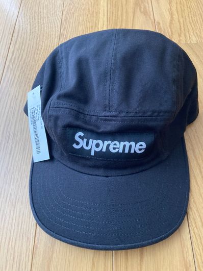 Supreme Washed Chino Twill Camp Cap "Black"(21FW)