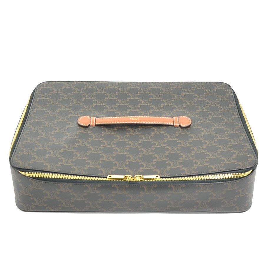 セリーヌ CELINE シャツケース トリオンフ PVCコーティングキャンバス ブラウン ユニセックス【中古】 r11000i