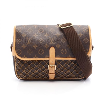 ルイ・ヴィトン LOUIS VUITTON コンゴPM ショルダーバッグ バッグ PVCコーティングキャンバス レザー モノグラム レディース ブラウン系 M40117 【中古】