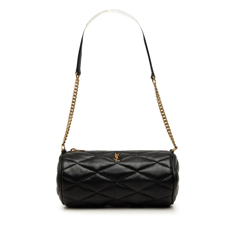 サンローラン サド ミニチューブバッグ チェーン ハンドバッグ 699703 ブラック ゴールド レザー レディース SAINT LAURENT 中古
