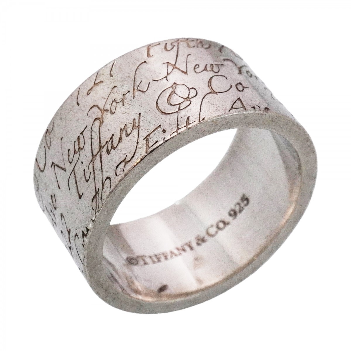 【6jdb0562】ティファニー リング ノーツ/ワイド シルバー925 14.5号【中古】レディース