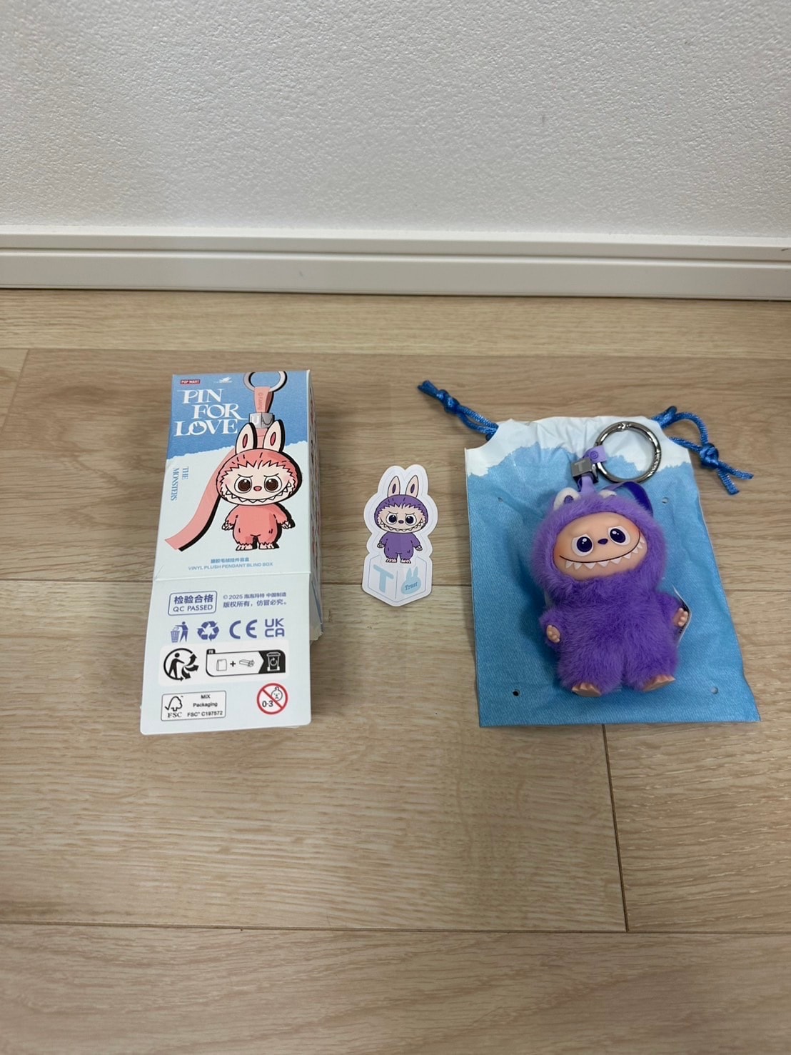 POP MART THE MONSTERS (LABUBU) Pin for Love Series-Vinyl Plush Pendant (N-Z) T