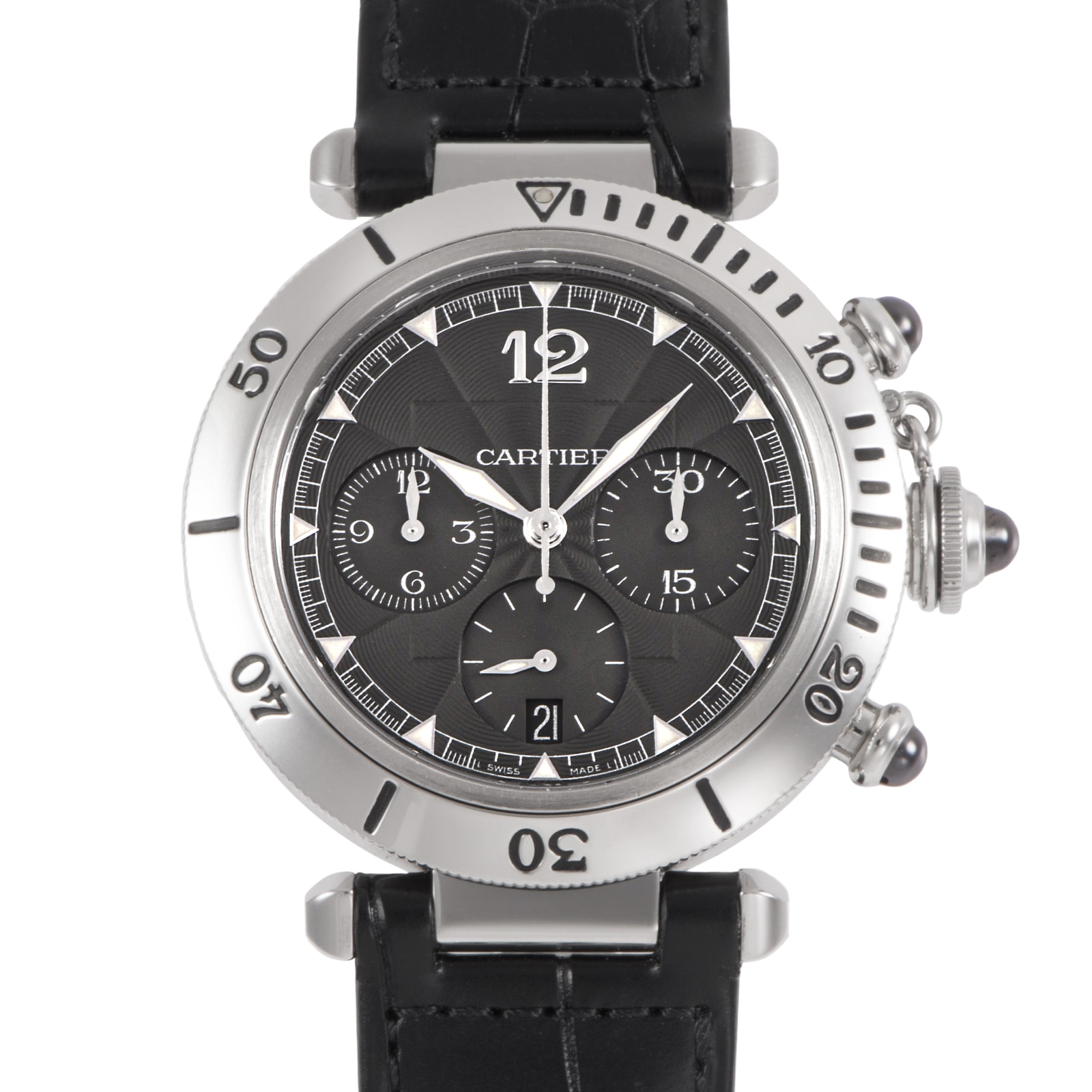 CARTIER カルティエ パシャ クロノグラフ N950 W3105155 ステンレススチール Pt【中古】