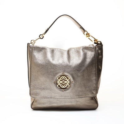 ロエベ LOEWE アナグラム メタリック マイア ショルダーバッグ【中古】