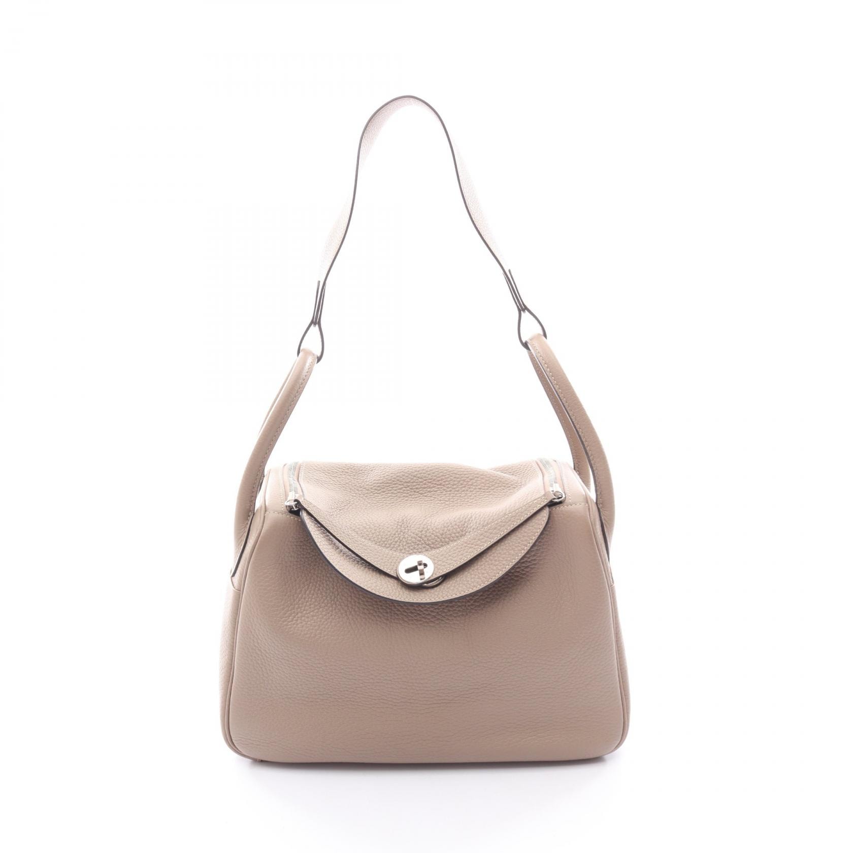 エルメス HERMES リンディ30 ショルダーバッグ バッグ トリヨンクレマンス トリヨンクレマンス トゥルティエールグレー T刻印(2015年製造) レディース ベージュ系 【中古】