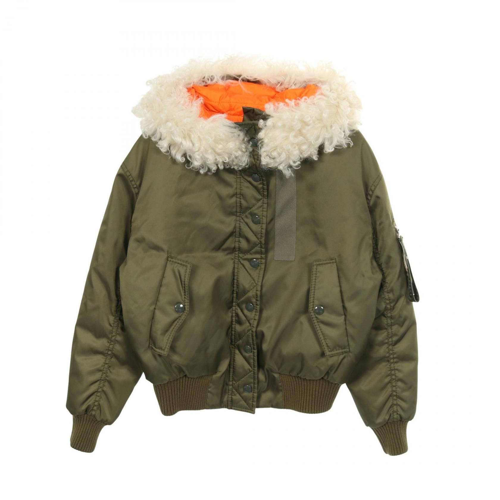 ミュウ ミュウ Miu Miu ダウンジャケット 衣料品 アウター ナイロン レディース カーキ系 【中古】