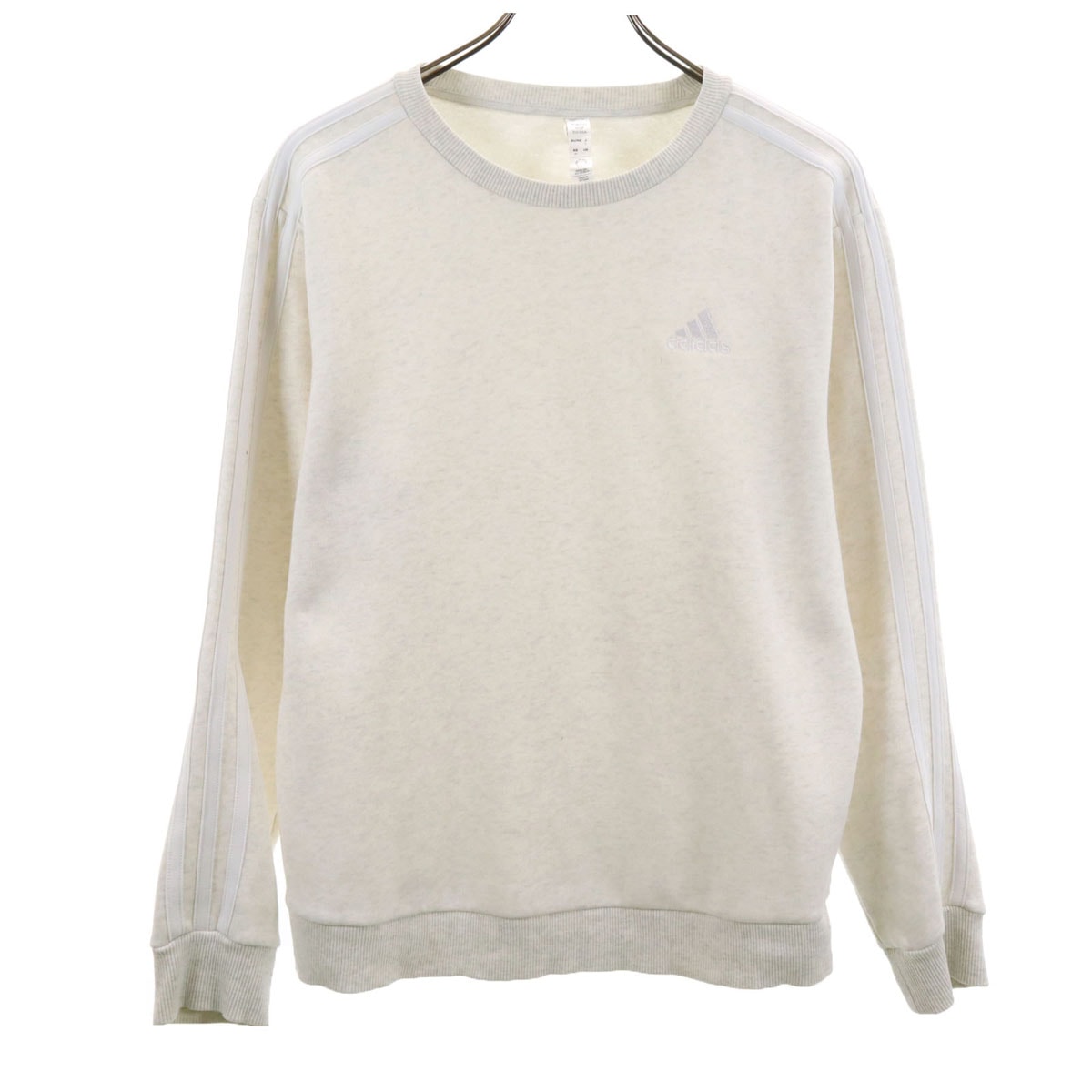 adidas アディダス 長袖 スウェット トレーナー L ライトグレー