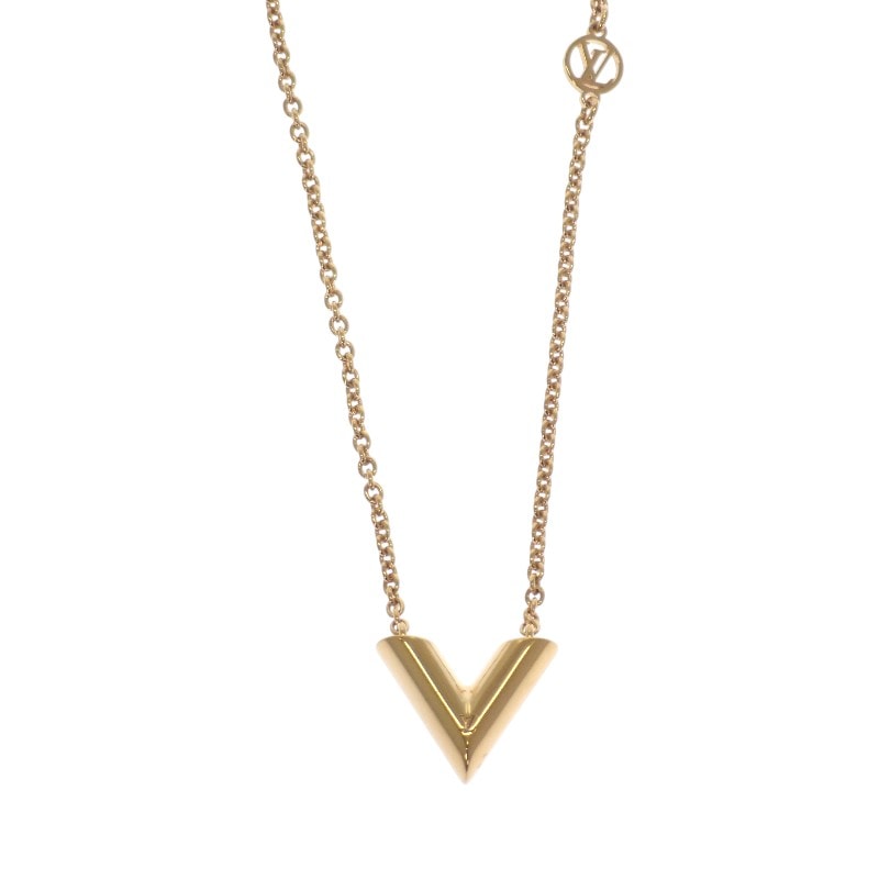 ルイヴィトン LOUIS VUITTON エセンシャルV M00857 ネックレス メタル ゴールド レディース【中古】【ABランク】