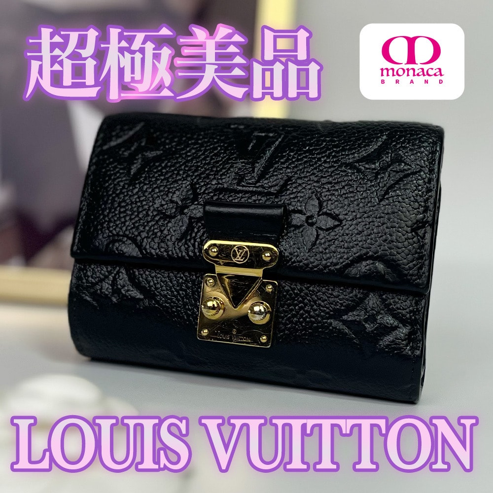 超極美品  LOUIS VUITTON ポルトフォイユ メティス コンパクト 三つ折り財布 ブラック レディース メンズ
