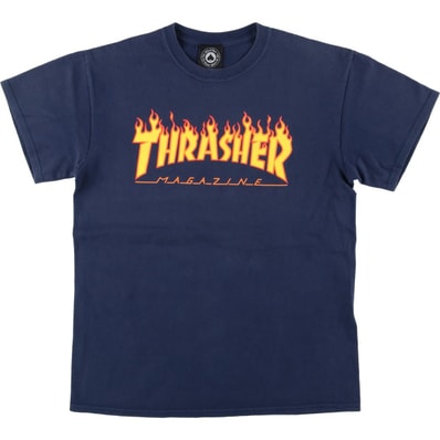 古着 スラッシャー THRASHER ファイヤーパターン サーフ スケートTシャツ メンズM相当/eaa626086
