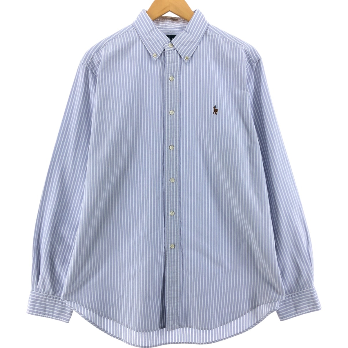 古着 ラルフローレン Ralph Lauren CLASSIC FIT 長袖 ボタンダウンストライプシャツ メンズL相当/eaa536463