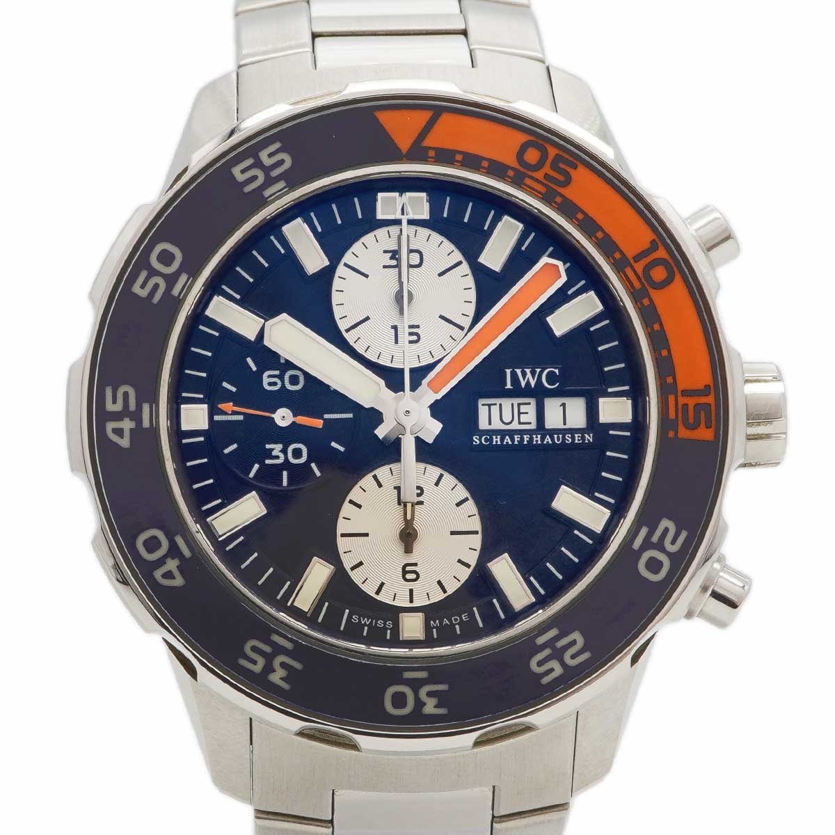 ★最終価格★SALE【6wdb0165】IWC アイダブリューシー シャフハウゼン アクアタイマー IW376703 ネイビー文字盤【中古】腕時計 メンズ