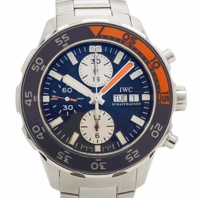 ★最終価格★SALE【6wdb0165】IWC アイダブリューシー シャフハウゼン アクアタイマー IW376703 ネイビー文字盤【中古】腕時計 メンズ