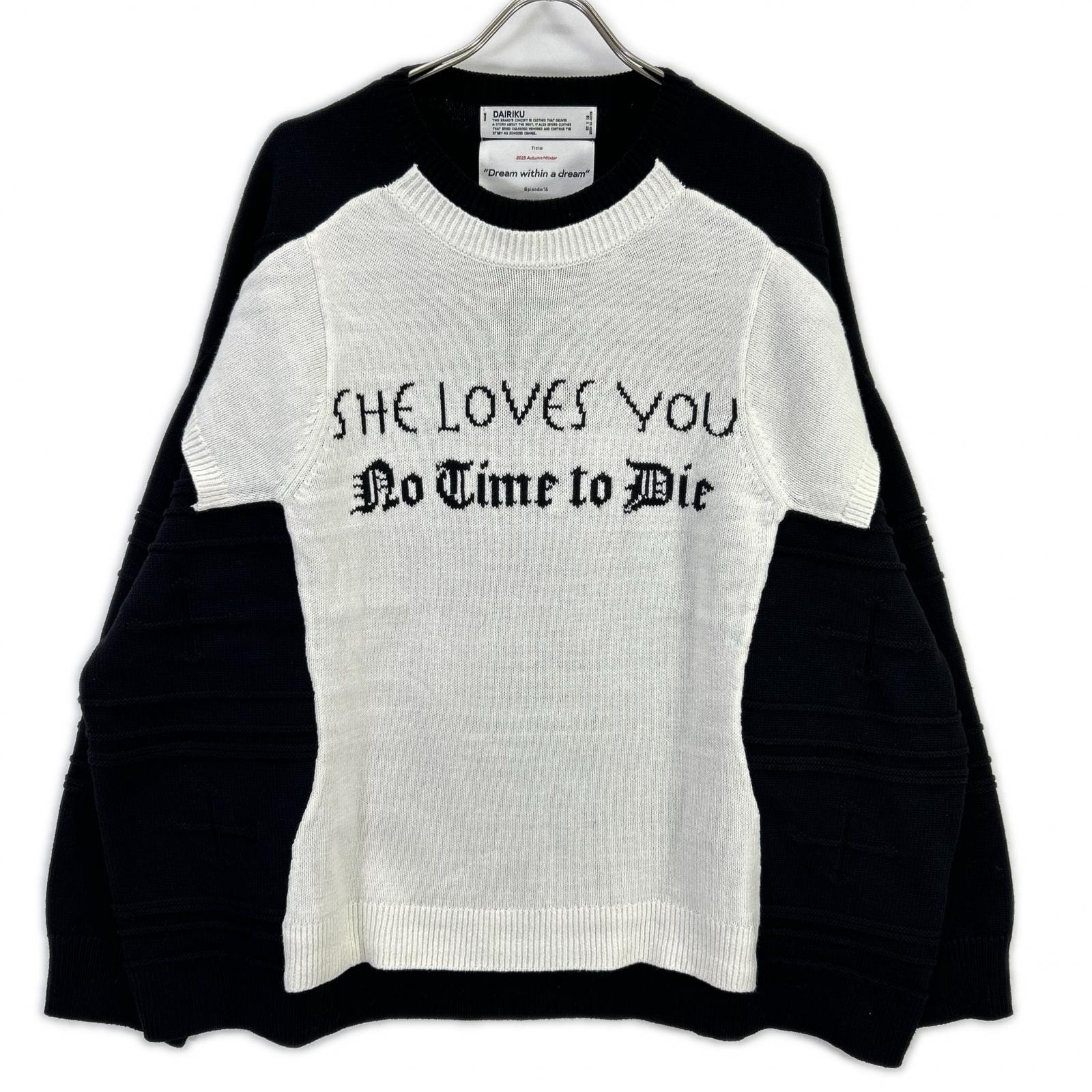 ダイリク 25AW ブラック Docking Lettered Knit L