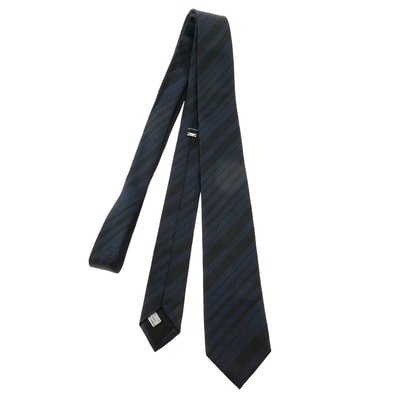 DIOR HOMME ディオールオム ネクタイ シルク ネクタイ ブラック系 ネイビー系【中古】