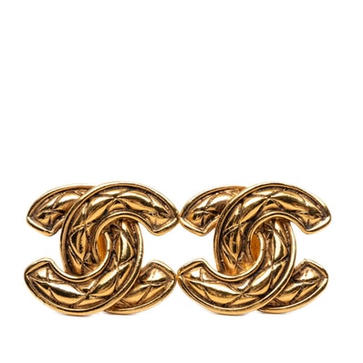 シャネル マトラッセ ココマーク イヤリング ゴールド メッキ レディース CHANEL 【中古】