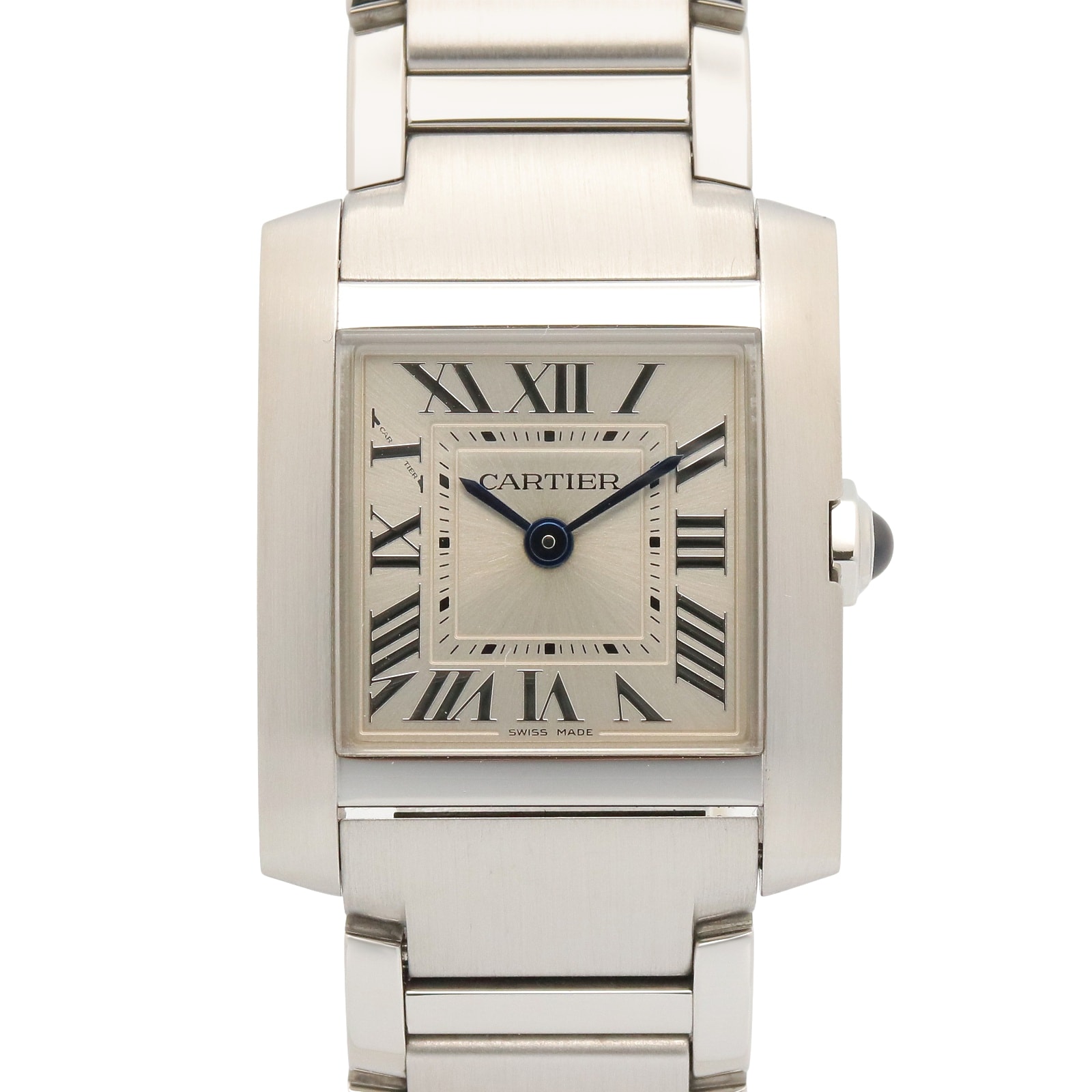 カルティエ CARTIER タンクフランセーズ SM 腕時計 時計 ステンレススチール レディース シルバー系 WSTA0065 【中古】