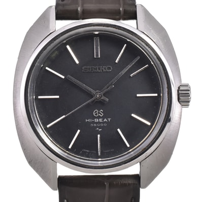 セイコー SEIKO 4520-7000 グランドセイコー ハイビート ブラック 手巻き メンズ 腕時計 I#147466