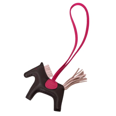 HERMES エルメス バッグチャーム ロデオ PM タッチ ルージュセリエ/ローズサクラ/フランボワーズ アニューミロ(ラム)/クロコダイルアリゲーターマット Z刻印 新品未使用
