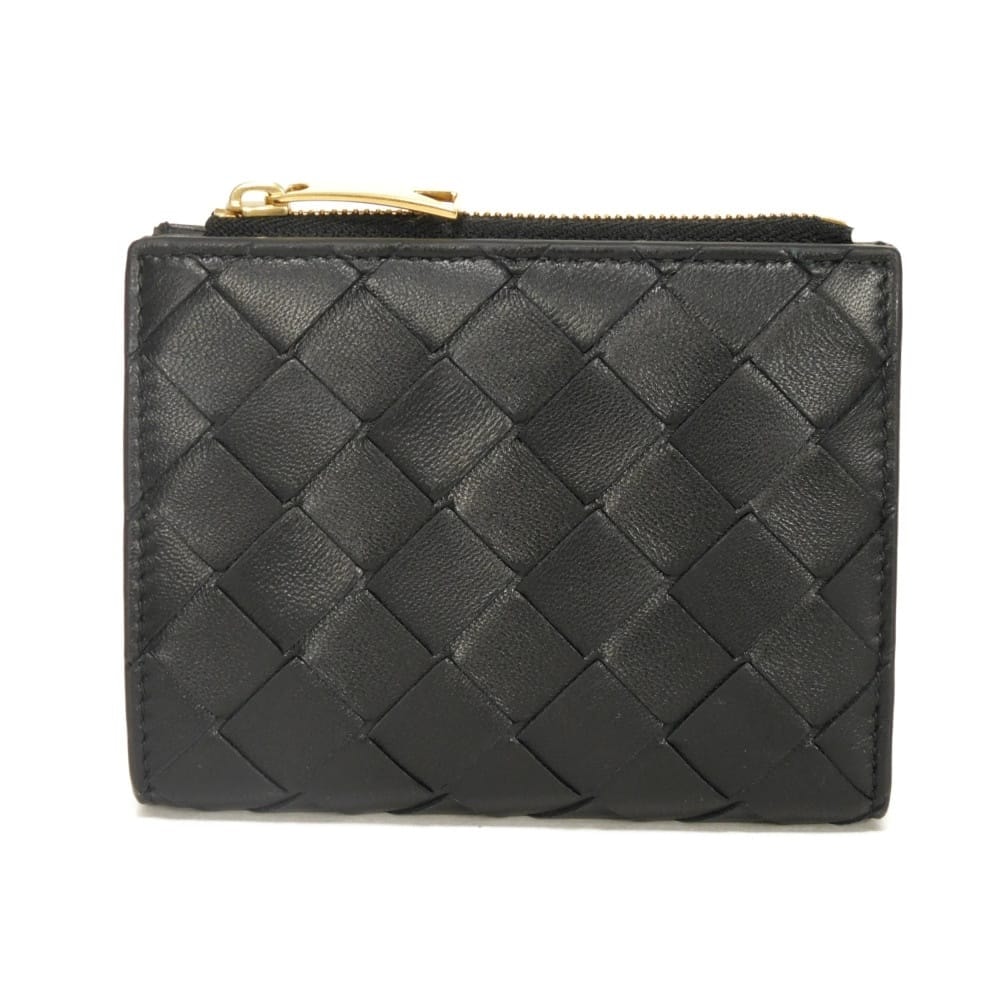 BOTTEGAVENETA ボッテガヴェネタ スモール ウォレット 現行 ナッパ コインケース 札入れ カードケース RFID ICチップ 未使用 マキシ イントレチャート ブラック 二つ折り財布 742330 VCPP3 8425