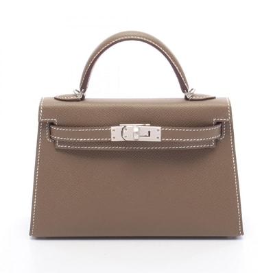 エルメス HERMES ミニケリー2 エトゥープ 外縫い 2WAY ハンドバッグ バッグ ヴォーエプソン ヴォーエプソン K刻印(2025年製造) レディース ブラウン系 071302CK 【中古】