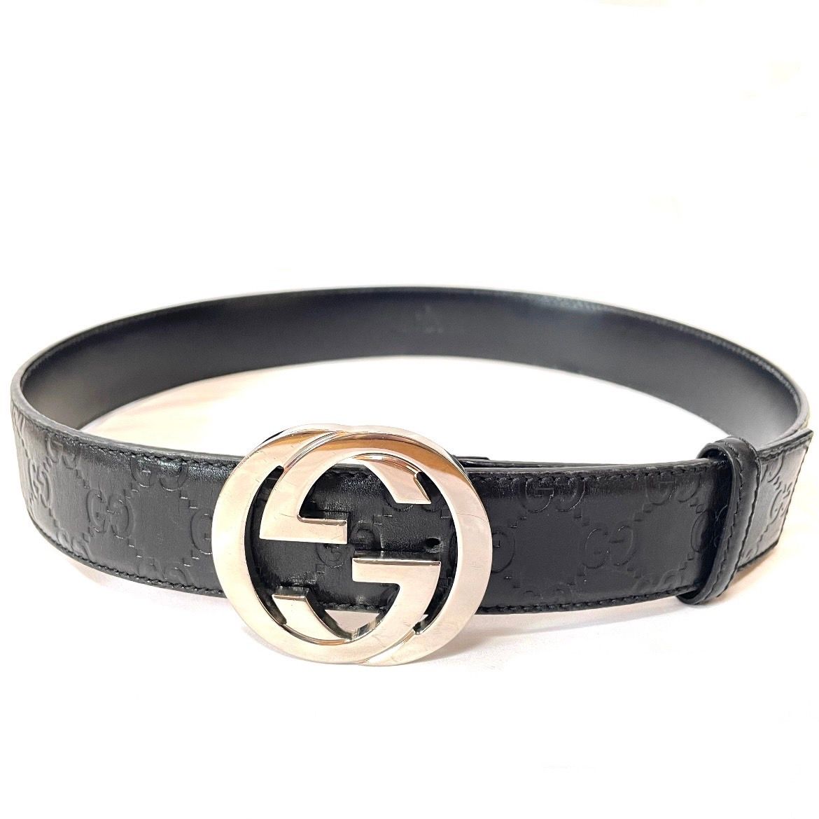 グッチ 114984シマインターロッキングG85/34ベルト