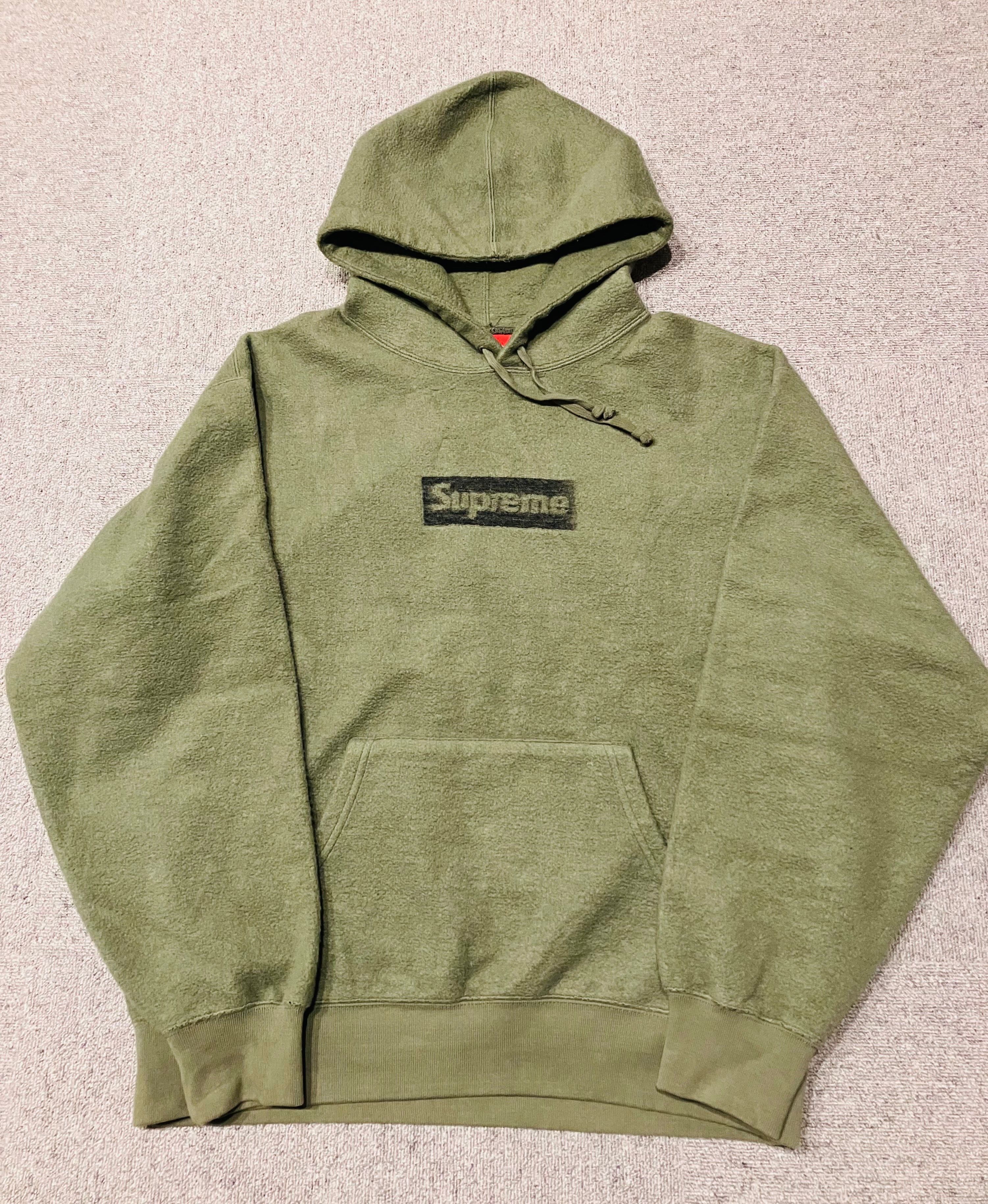 Supreme Inside Out Box Logo Hooded Sweatshirt "Light Olive"