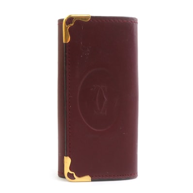 カルティエ CARTIER キーケース マストライン レザー ボルドー ユニセックス【中古】 r11188a