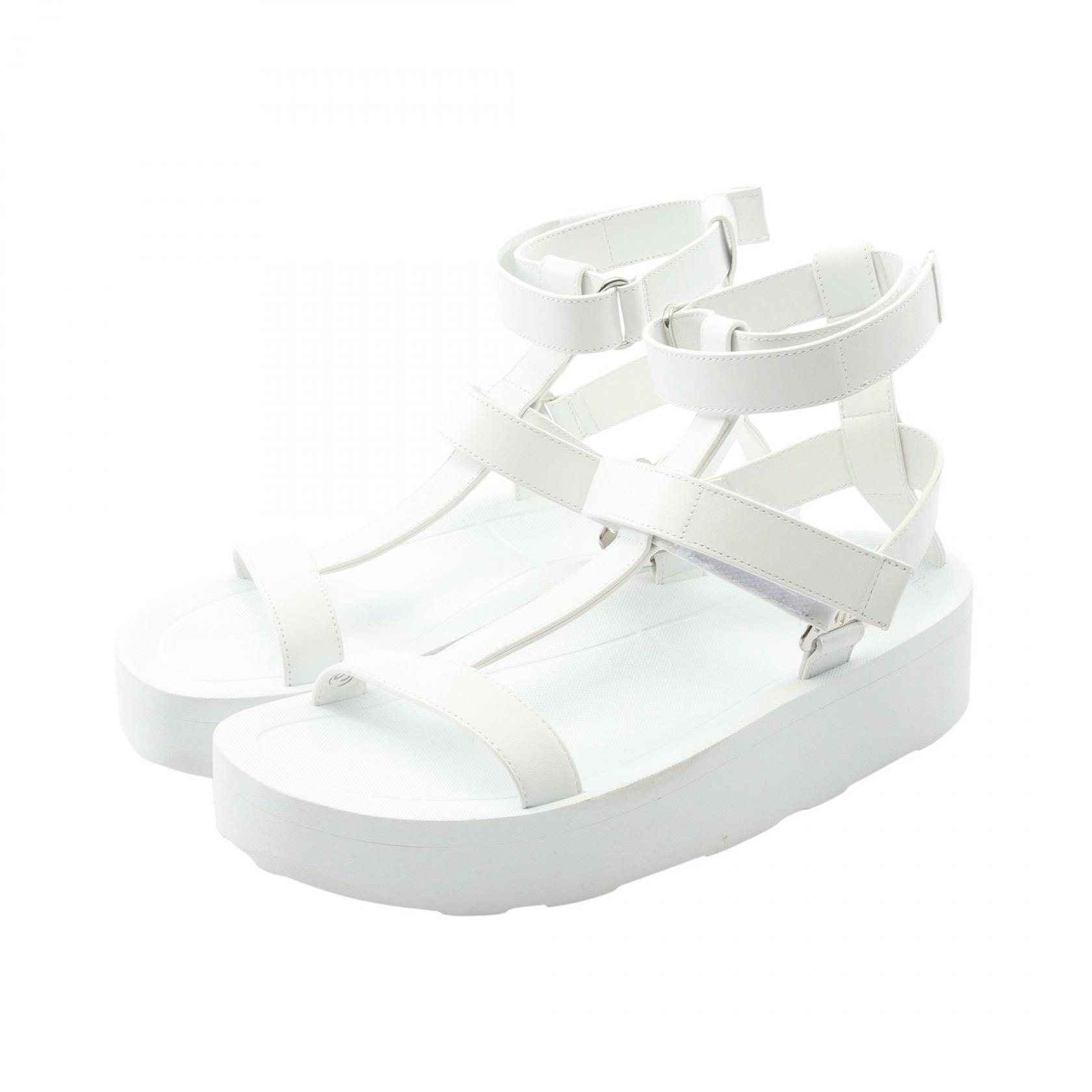 エルメス HERMES エニド サンダル 靴 レザー ホワイト レディース ホワイト系 【中古】