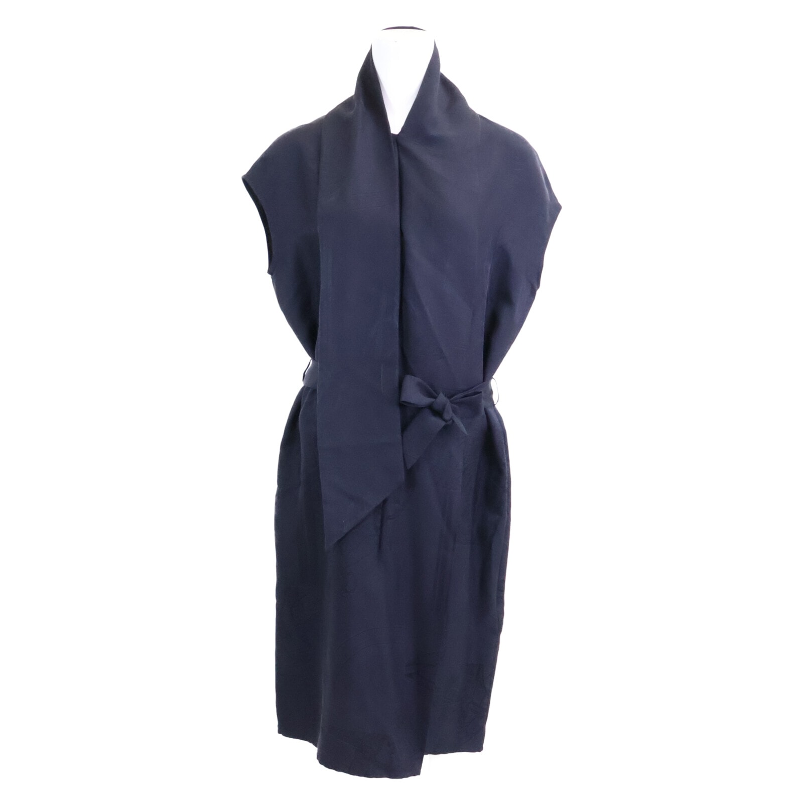 エルメス 【美品/国内正規】4E0577DE 総柄 シルク100% ベルト付 34