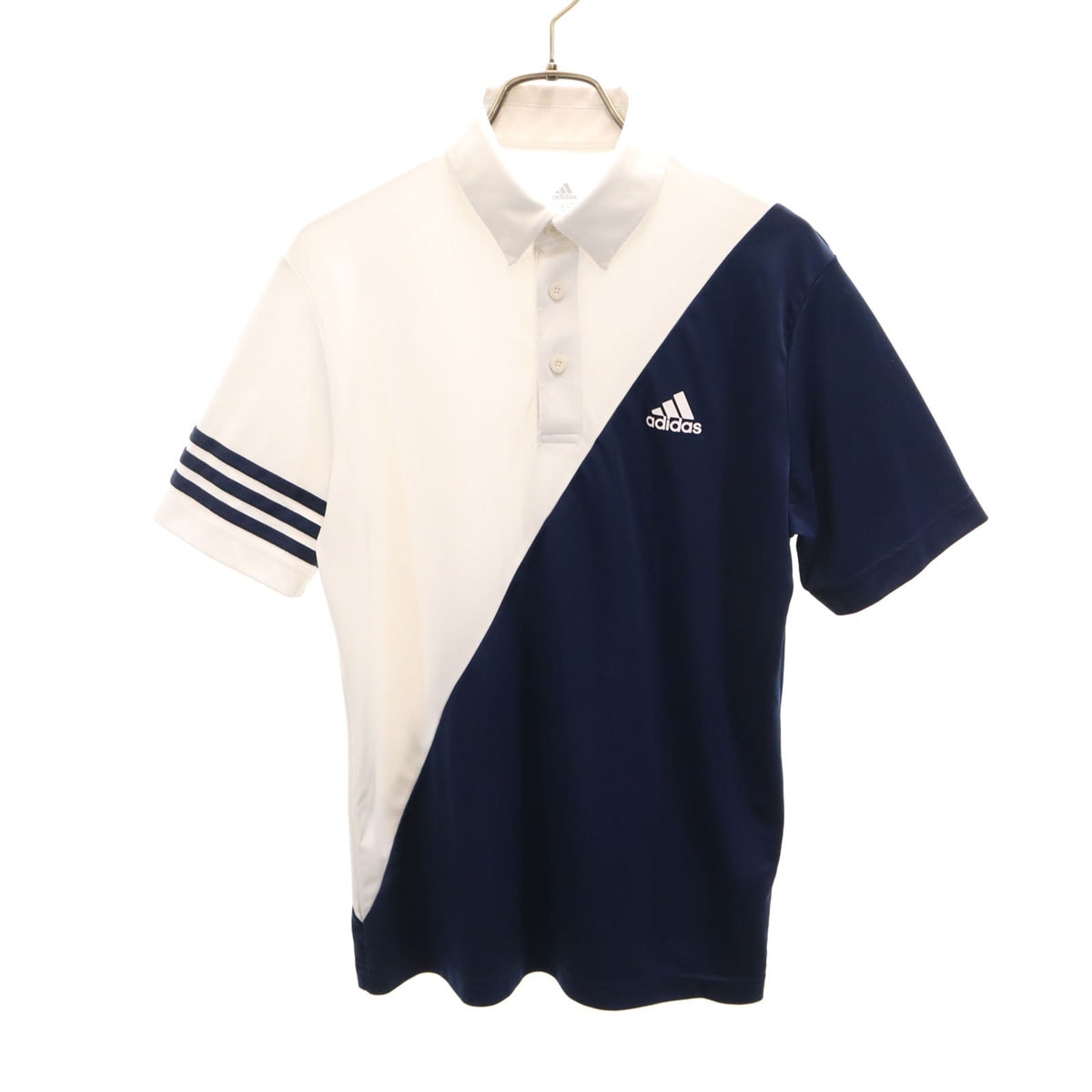 adidas アディダス 半袖 ポロシャツ S ホワイト系