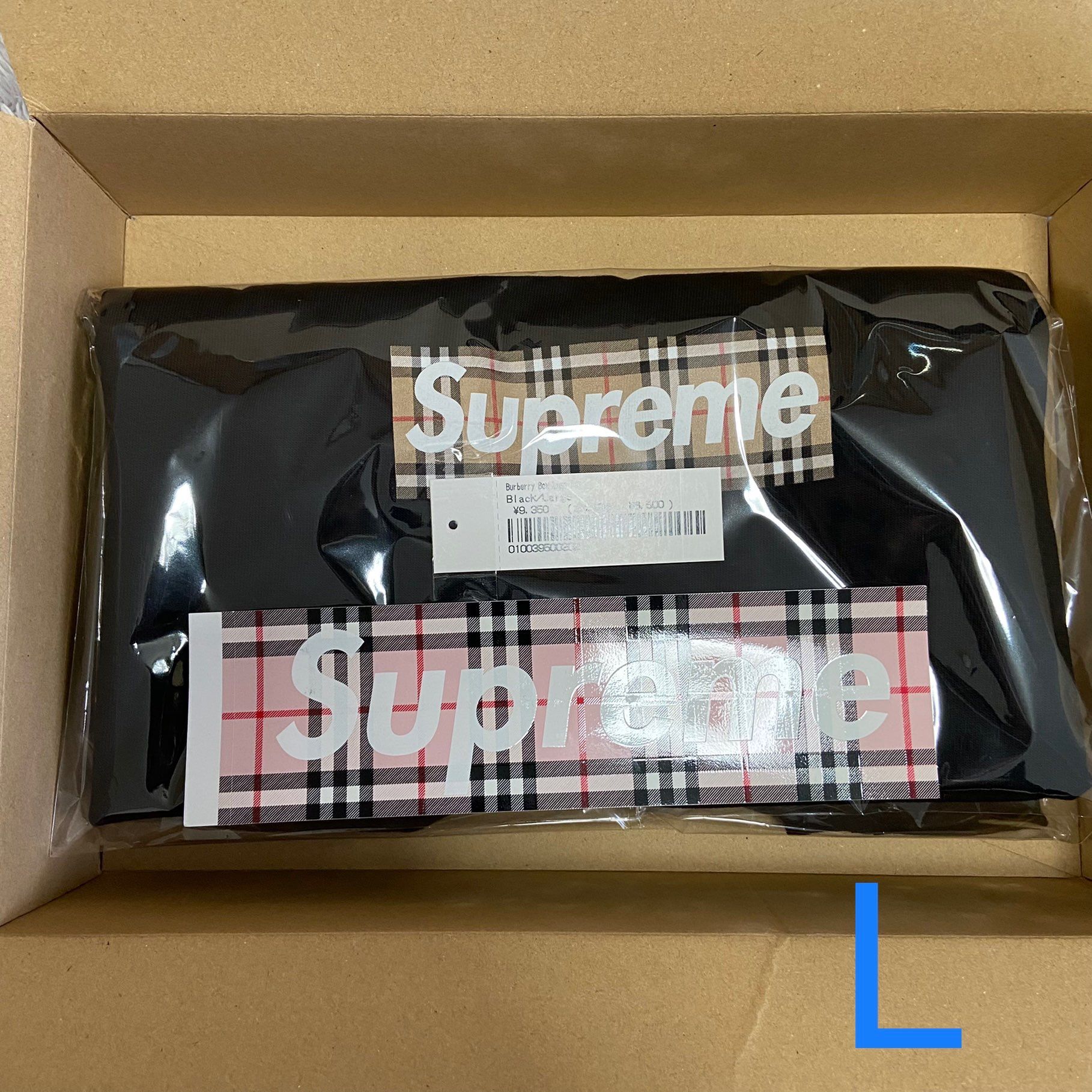 Supreme / Burberry Box Logo Tee "Black"