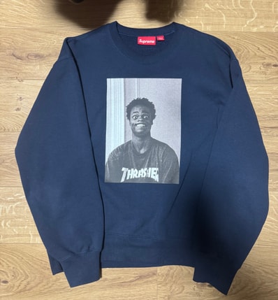 Supreme x Thrasher Crewneck "Navy"