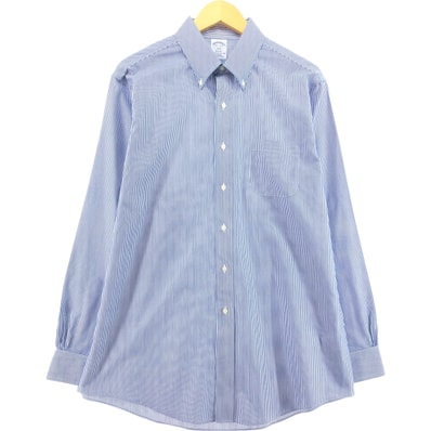 古着 ブルックスブラザーズ Brooks Brothers 1818 REGENT 長袖 ボタンダウンストライプシャツ メンズL相当/eaa562761