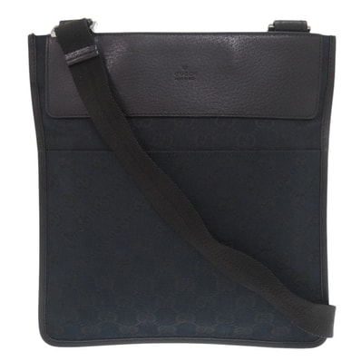 グッチ 27639 GGキャンバス レザー ブラック シ